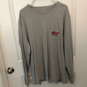 Vineyard Vines Men's Heather Gray Long Sleeve Tee